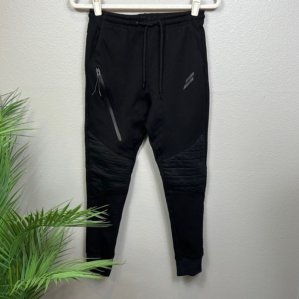 Do You Even - Hyperlux Athletic Jogger Pants Small Black Moto